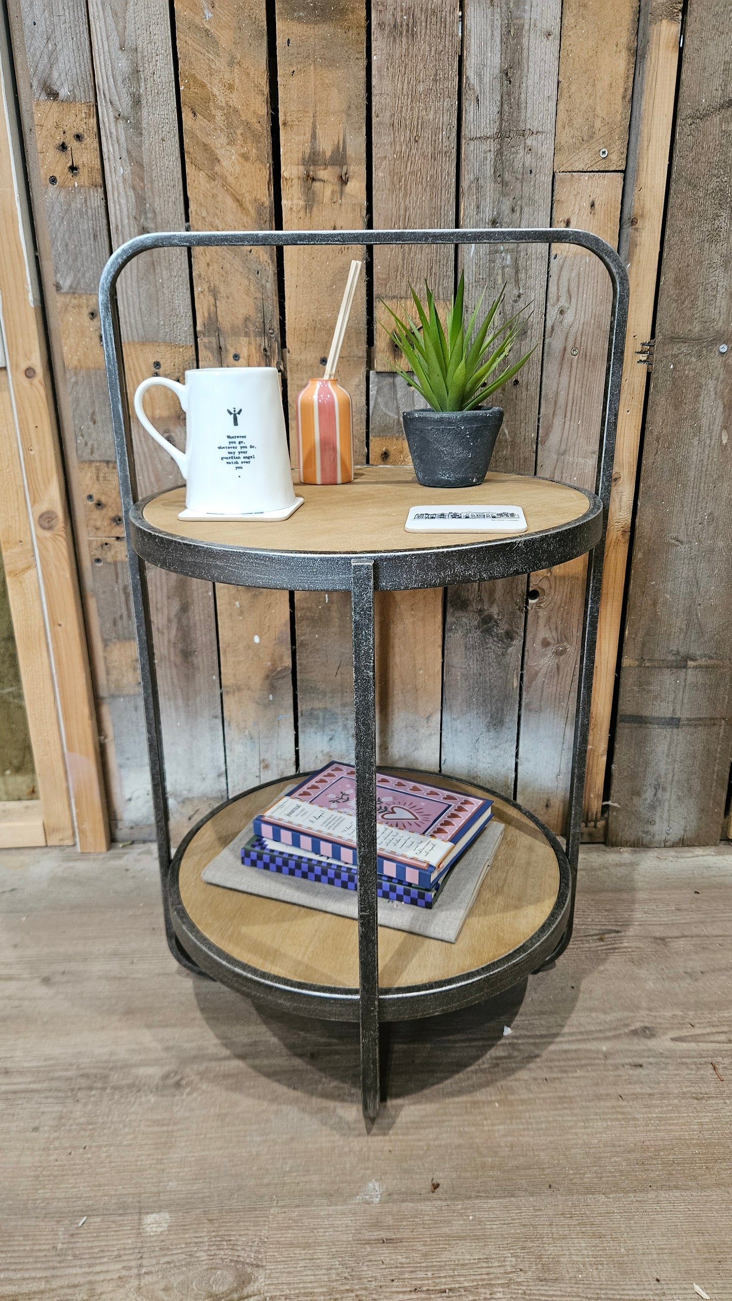 Rustic Two-Tier Drinks & Side Table