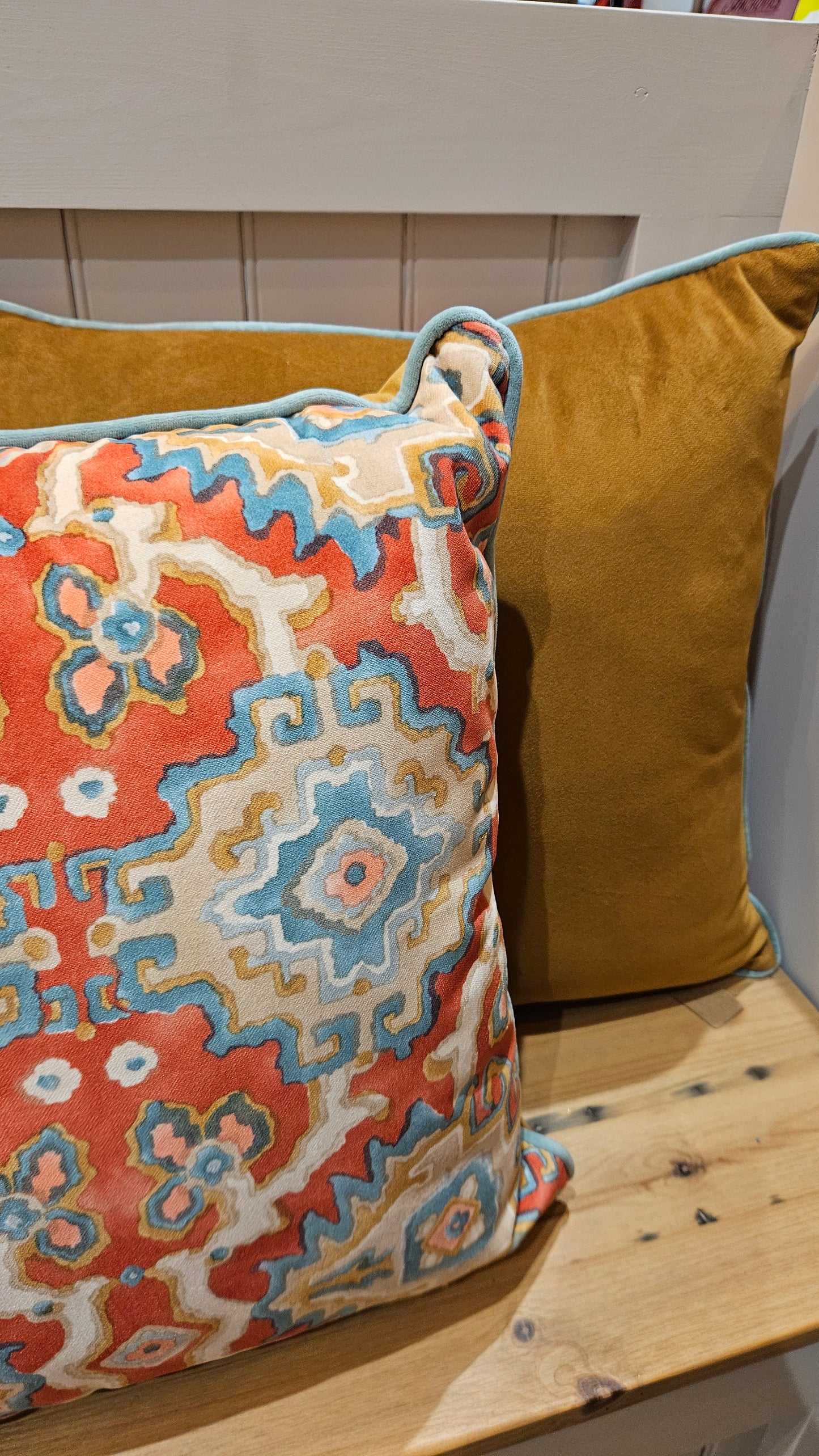 Linwood Kami “Chilli” fabric Scatter Cushions