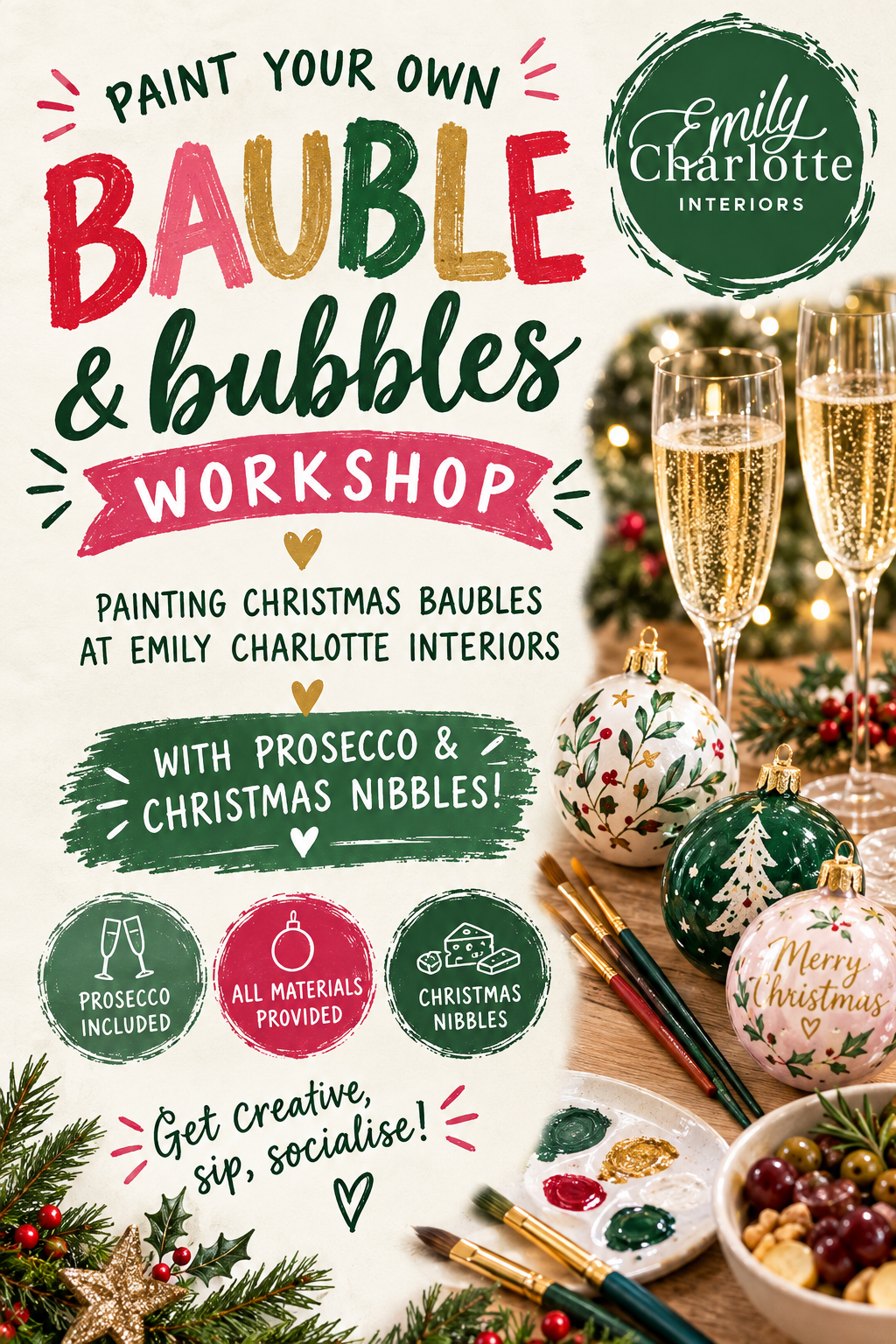 Bauble & Bubbles Workshop