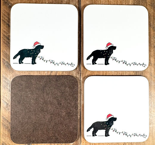 Cocker Spaniel Christmas coaster
