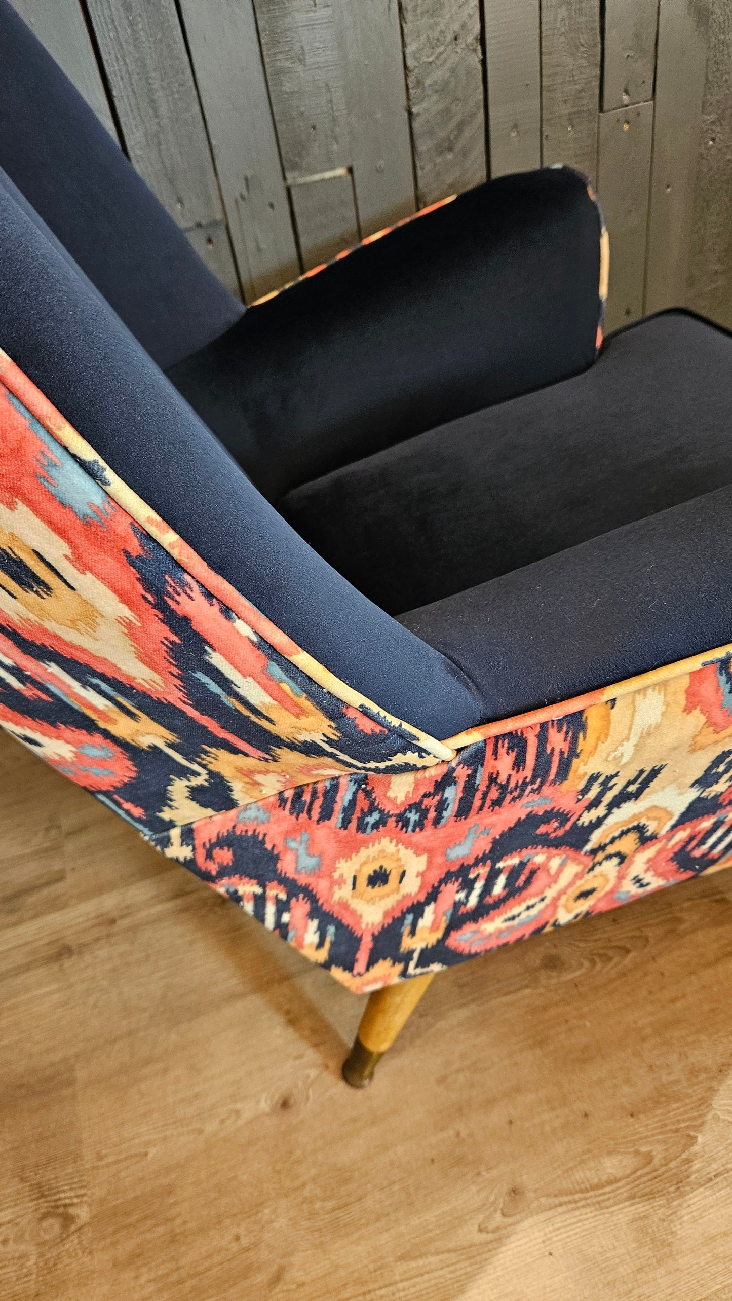 Linwood mid century wing chair
