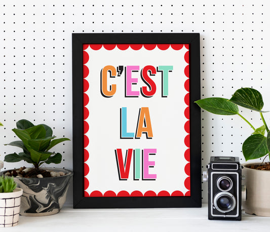 C'est la vie - A4 Poster