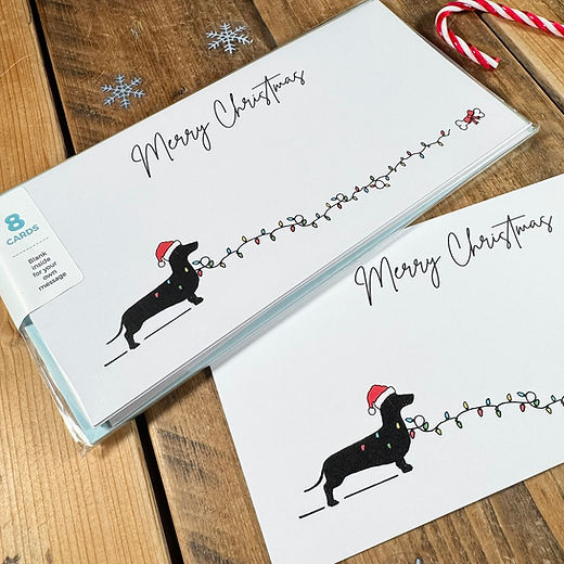 Dachshund Christmas Cards - Pack of 8