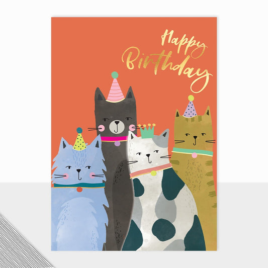 Happy Birthday Cats card