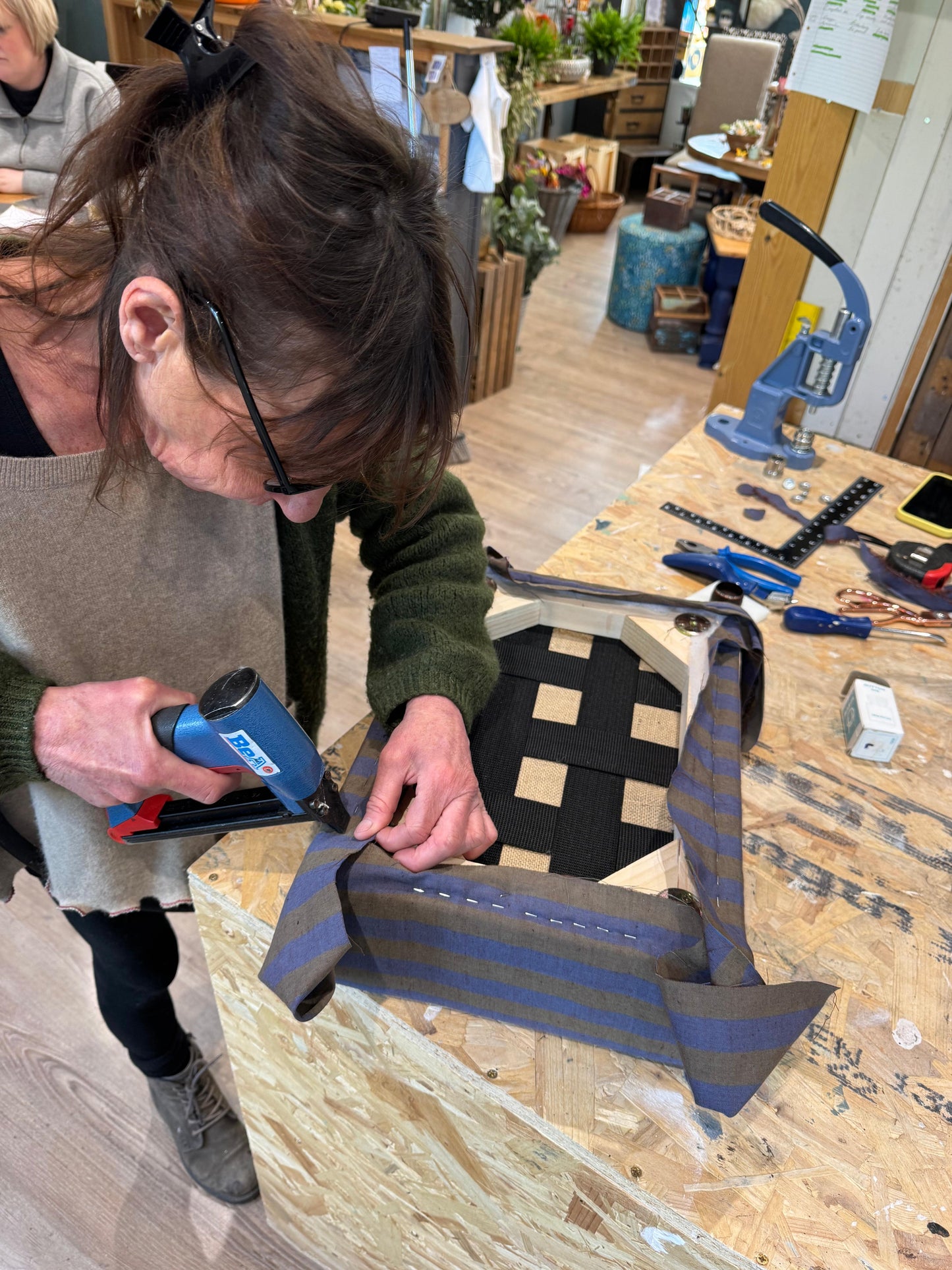 Make your own Footstool Upholstery Workshop 27th June