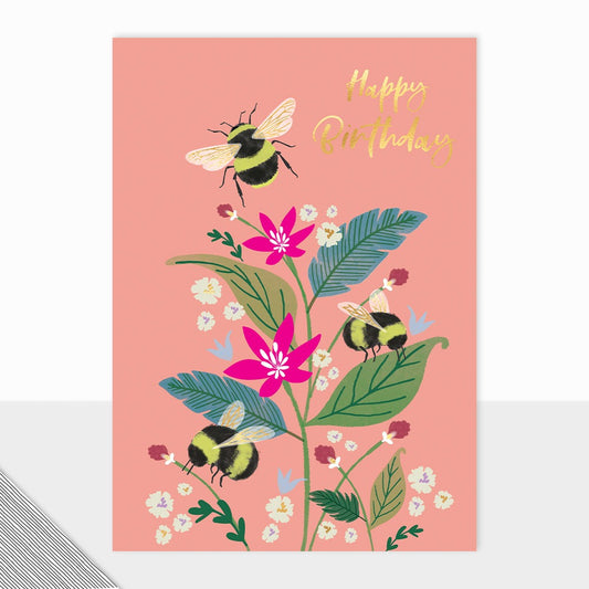 Happy Birthday Bees card