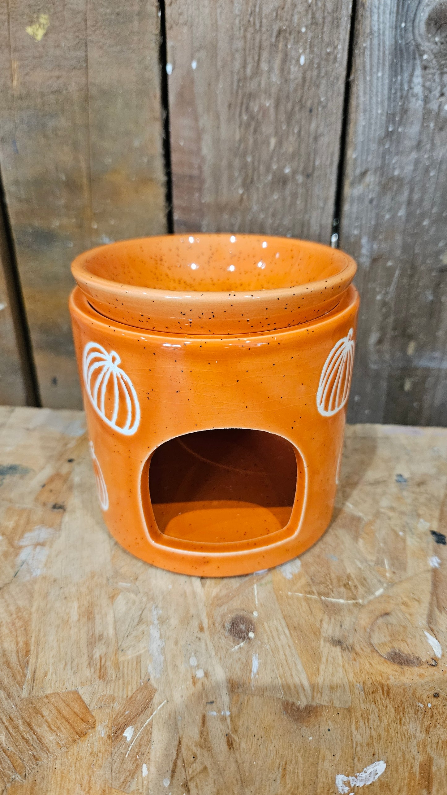 Orange Pumpkin Ceramic Wax Melter