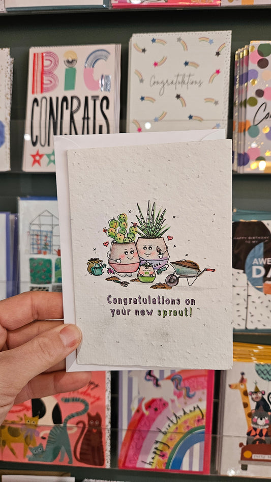 Congratulations on your new sprout! - Plantable Seed Card