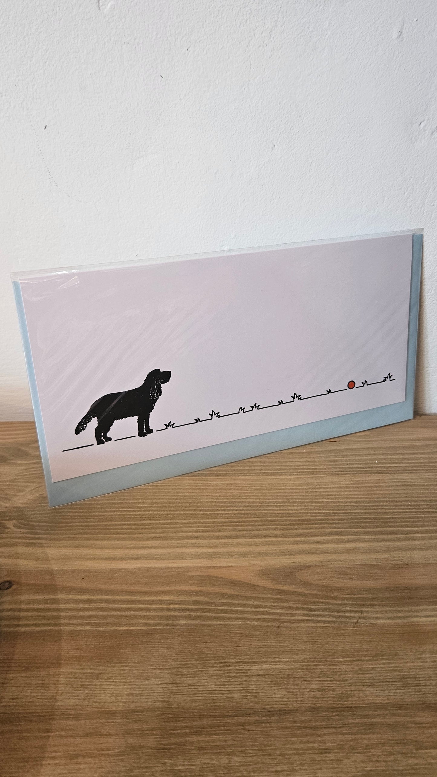 Spaniel 'Go Fetch...' greeting card