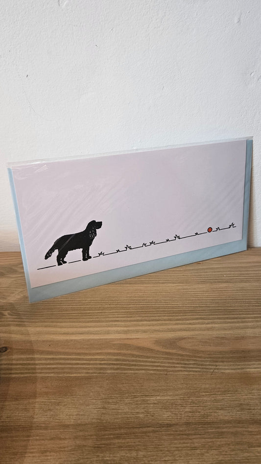 Spaniel 'Go Fetch...' greeting card