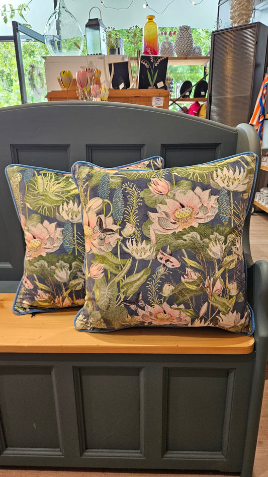 Lotus Pond Botanical Scatter Cushion