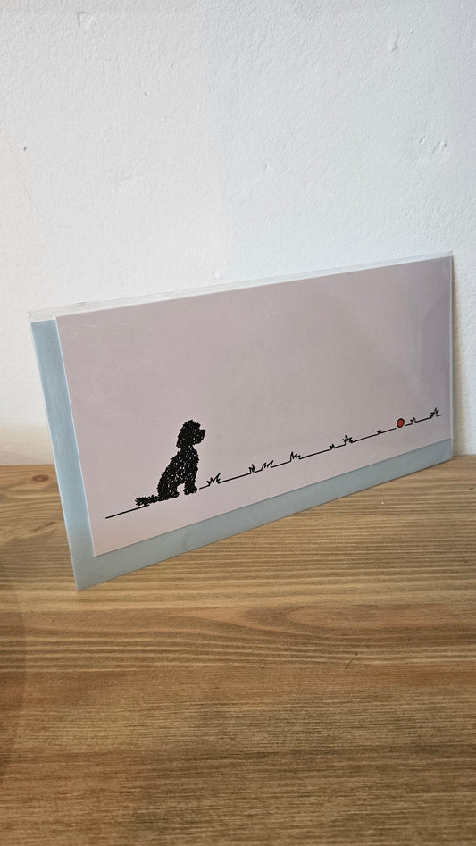 Cockapoo 'Go Fetch...' greeting card