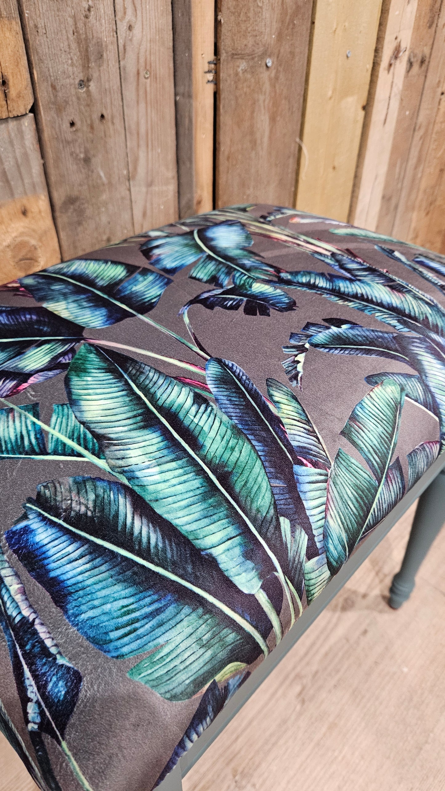 Botanical Upholstered Stool