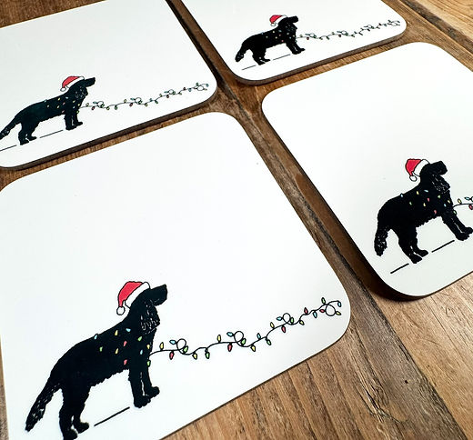 Cocker Spaniel Christmas coaster