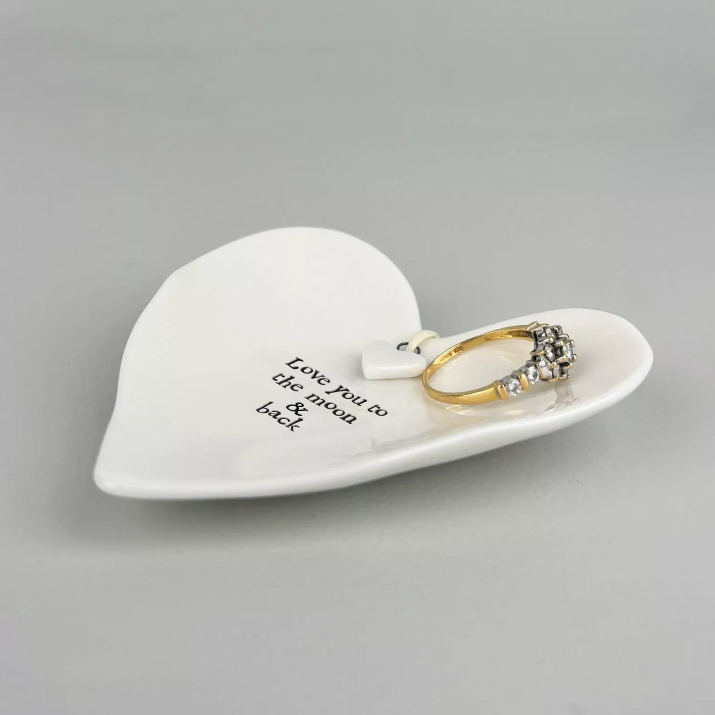 East of India Ring Dish - Love you to the moon and back
