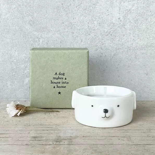 East of India Tea Light Holder - A dog makes a house into a home