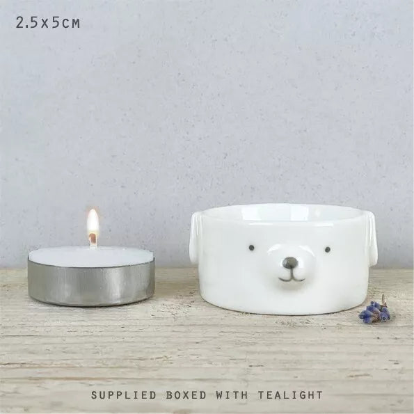 East of India Tea Light Holder - A dog makes a house into a home