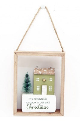 Christmas House Hanging Decoration, 12cm