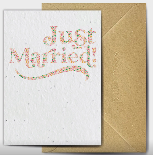 Just married - Plantable Seed Card