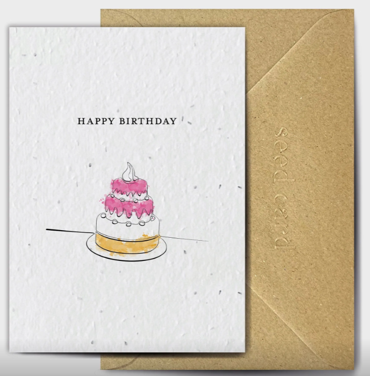 Happy Birthday - Plantable Seed Card