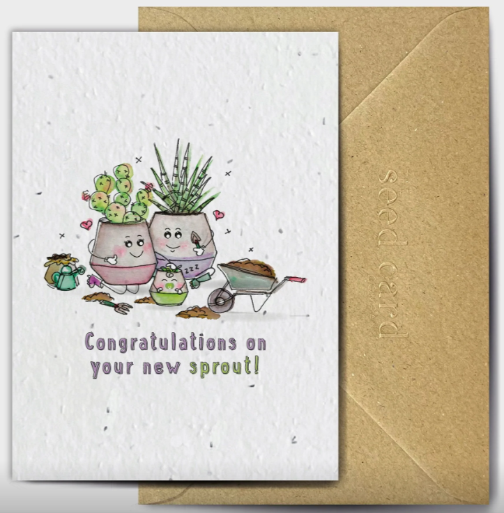 New Baby 'Sprout' - Plantable Seed Card
