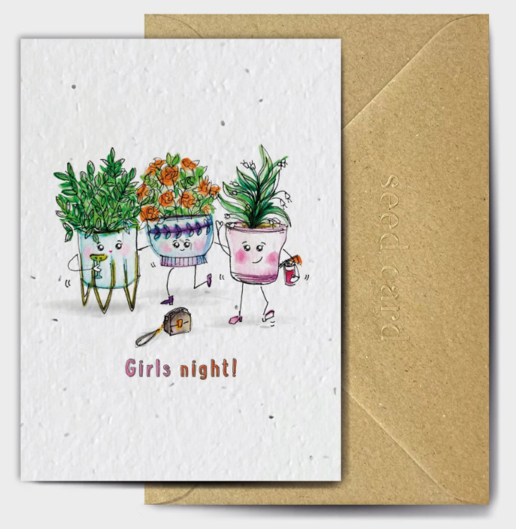 Girls Night - Plantable Seed Card